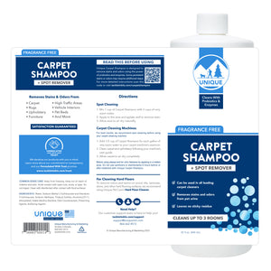 Carpet Shampoo 32 oz. Spot Remover Full Label and instructions
