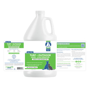 Turf + Outdoor Odor + Stain remover 128 oz. Gallon Full Label
